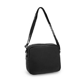 Leather Zip Top Crossbody Bag 